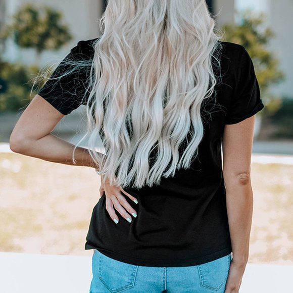 Black MERRY and BRIGHT Crew Neck Graphic Tee - Picture 7 of 8